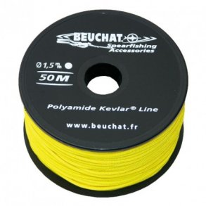 50m nylon kevlar line 1,5mm Gul