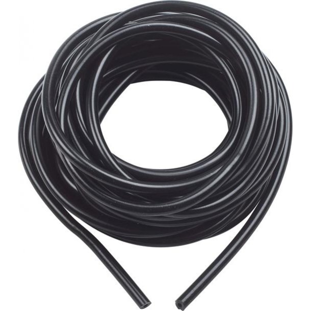 OMS 1/4" Silicone Tubing 25 ft, Sort